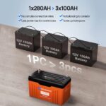 ECO-WORTHY 12V 280AH Lifepo4 Battery with SOC LEDs and Low Temp Protection - 图片 5