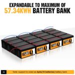 ECO-WORTHY 12V 280Ah Lithium Iron Phosphate Battery With Bluetooth - 图片 12