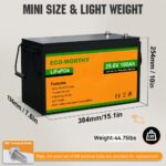 ECO-WORTHY 24V 100Ah Lithium Iron Phosphate Battery - 图片 7