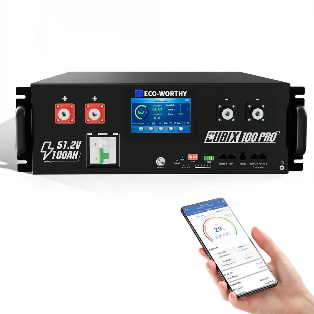 eco-worthy-cubix-100-pro-512v-100ah-server-rack-batterybatteriesgw-l12l100acub100pro-1-7310815.jpg ECO-WORTHY Cubix 100 Pro 51.2V 100AH Server Rack Battery - 图片 1