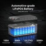 Pecron WB12200 Lithium 12V 200Ah Deep Cycle LiFePO4 Battery - 图片 4