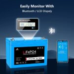 SunGoldPower 12V 100Ah LiFePo4 Deep Cycle Lithium Battery / Bluetooth / Self-Heating / IP65 - 图片 3